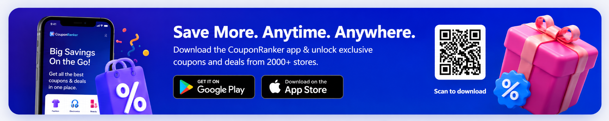 Save More. Anytime. Anywhere.