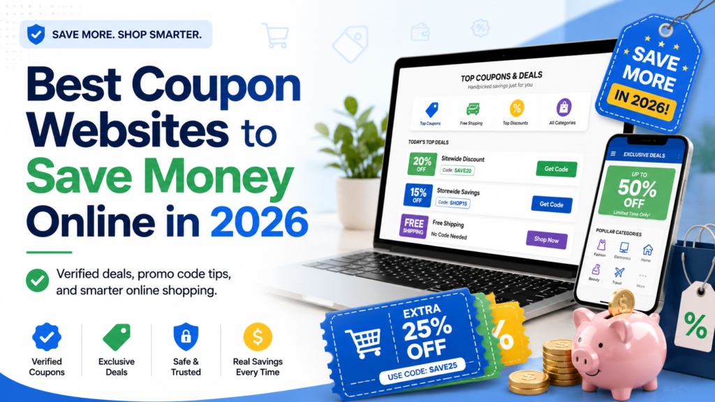 Best coupon websites to save money online in 2026 with verified deals and promo codes.